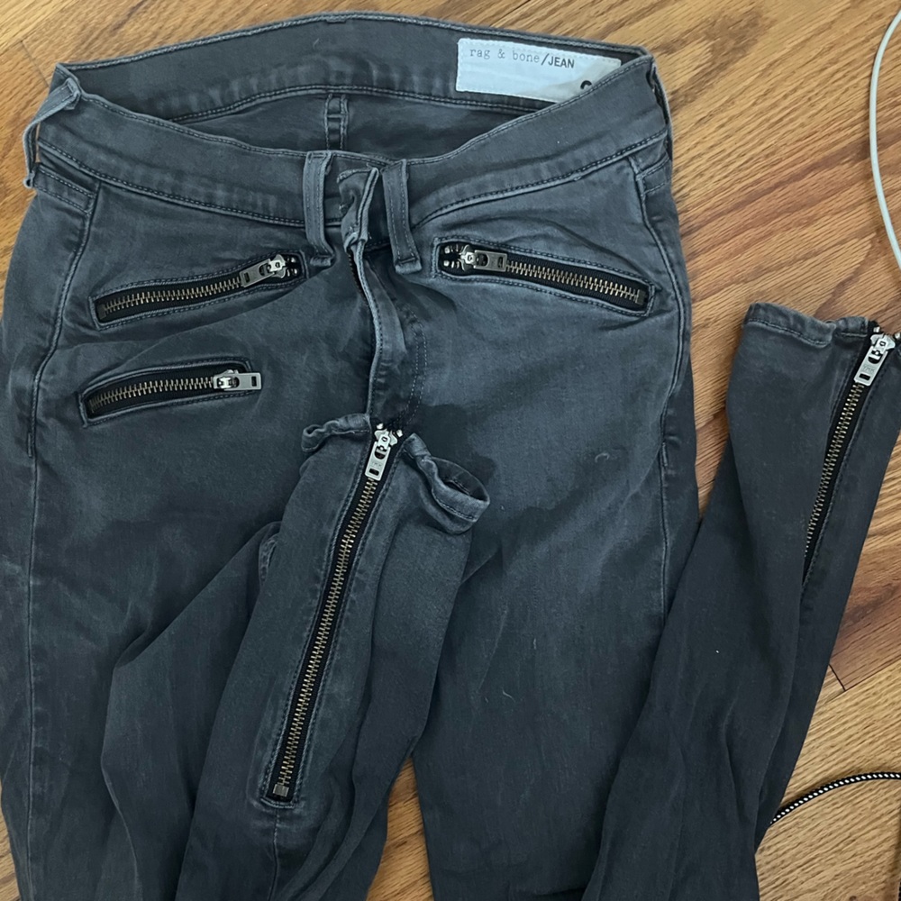 Rag & bone jeans with gold hardware